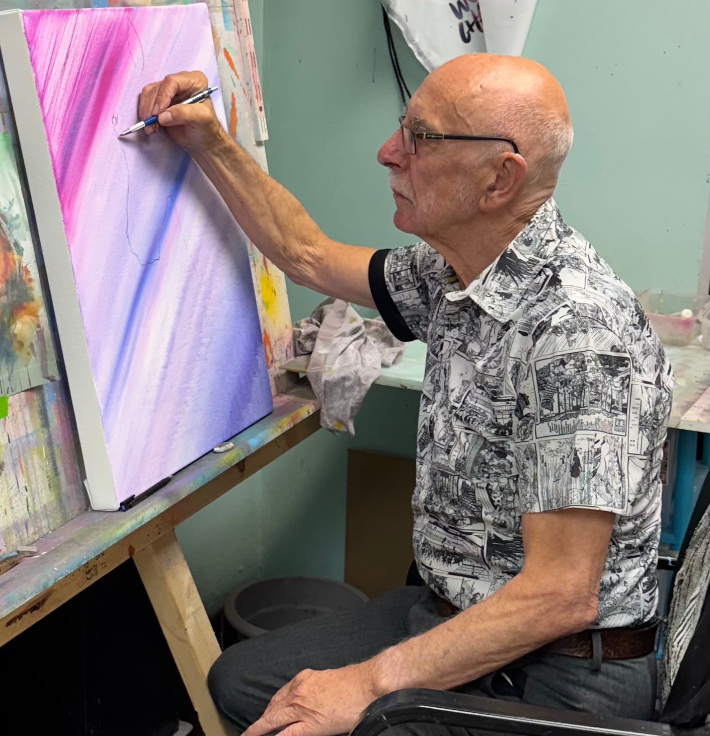 Terence Ashley Painting progress 1