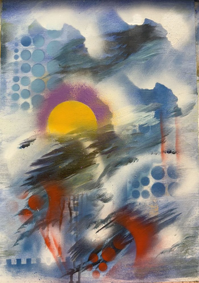 Sunset On Blue